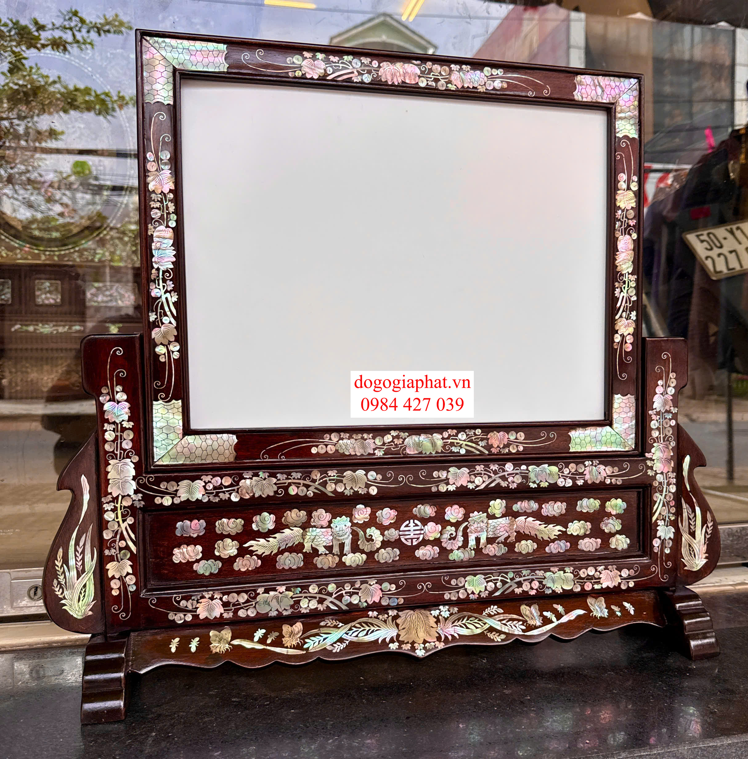 khung ảnh thờ đôi gỗ gụ