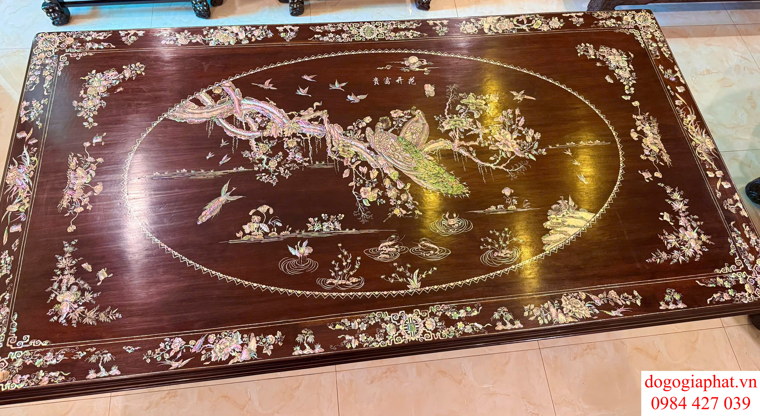 bộ ghế rẻ quạt cẩn ốc xà cừ
