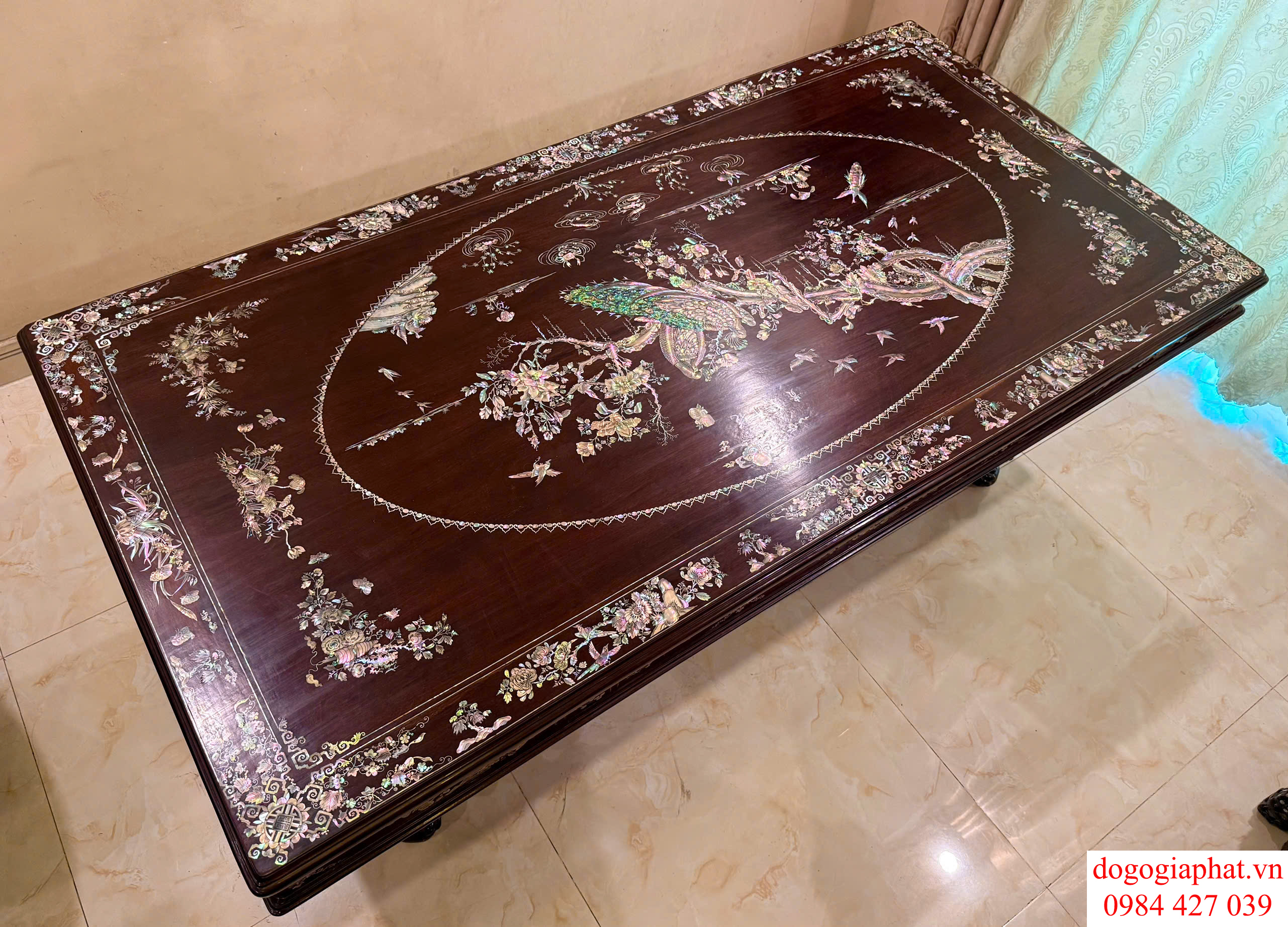 bộ ghế rẻ quạt cẩn ốc xà cừ
