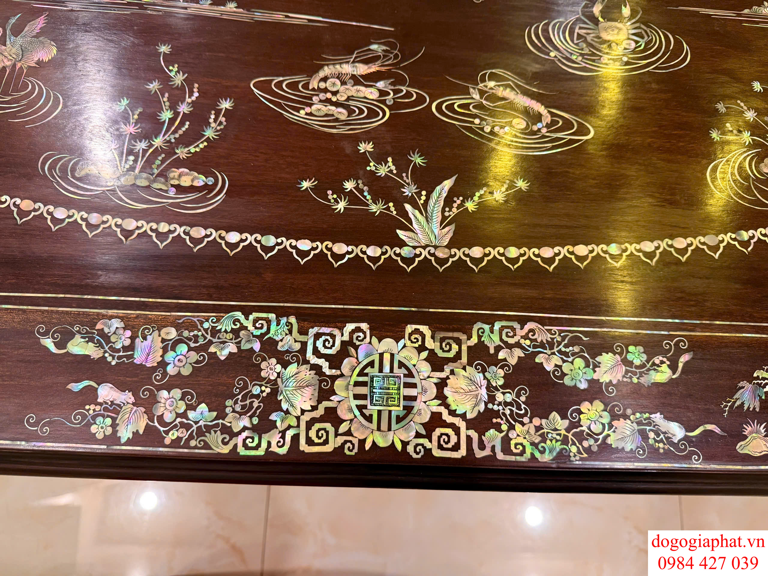 bộ ghế rẻ quạt cẩn ốc xà cừ