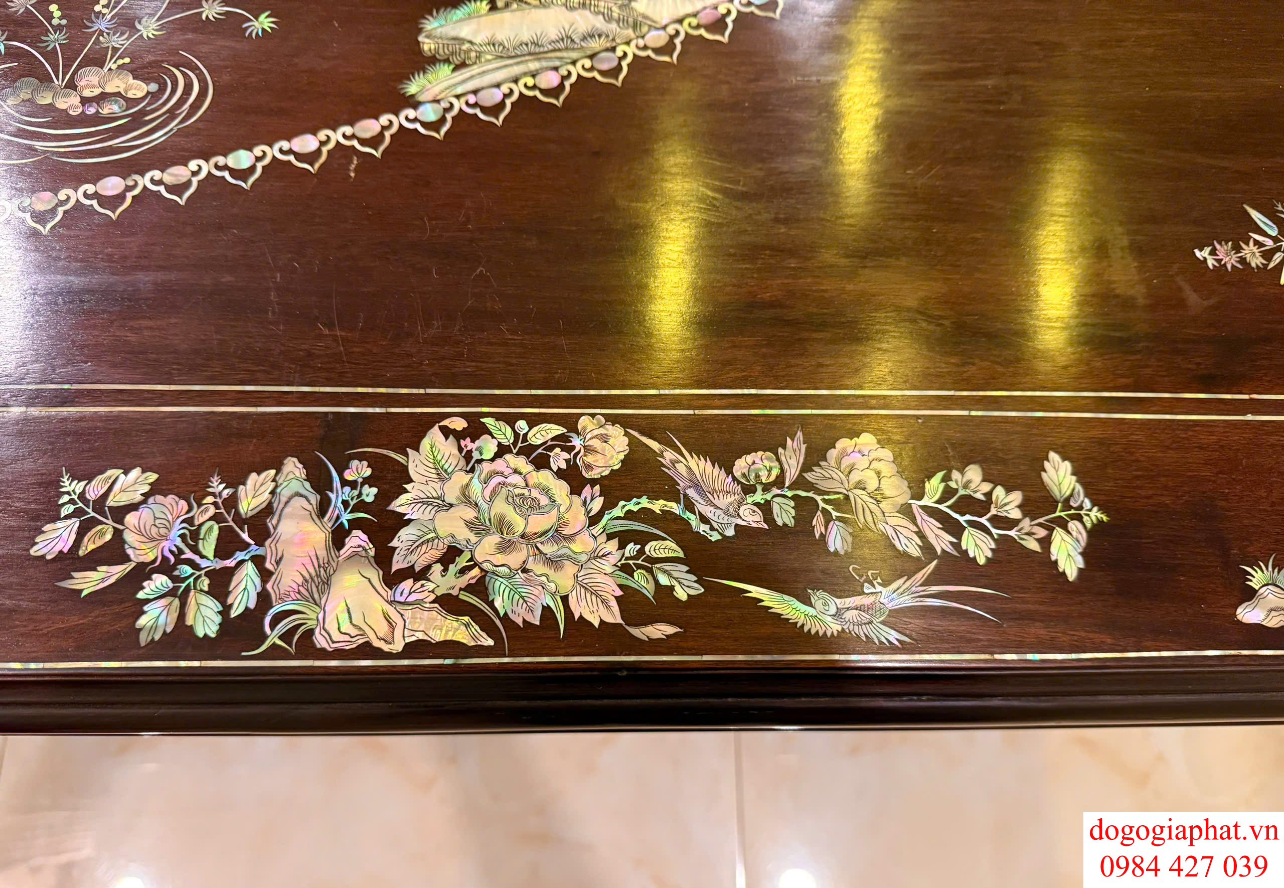 bộ ghế rẻ quạt cẩn ốc xà cừ