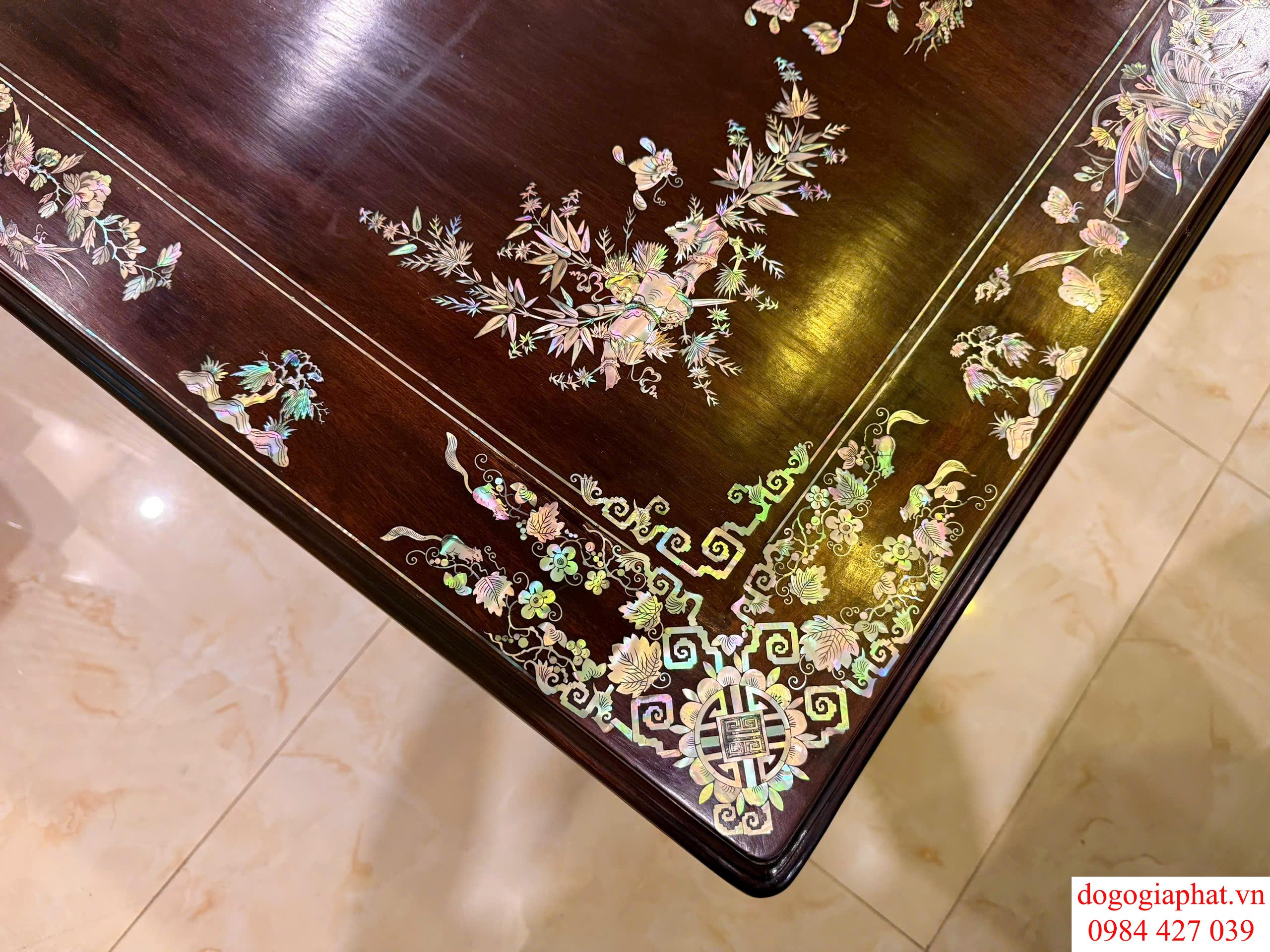 bộ ghế rẻ quạt cẩn ốc xà cừ