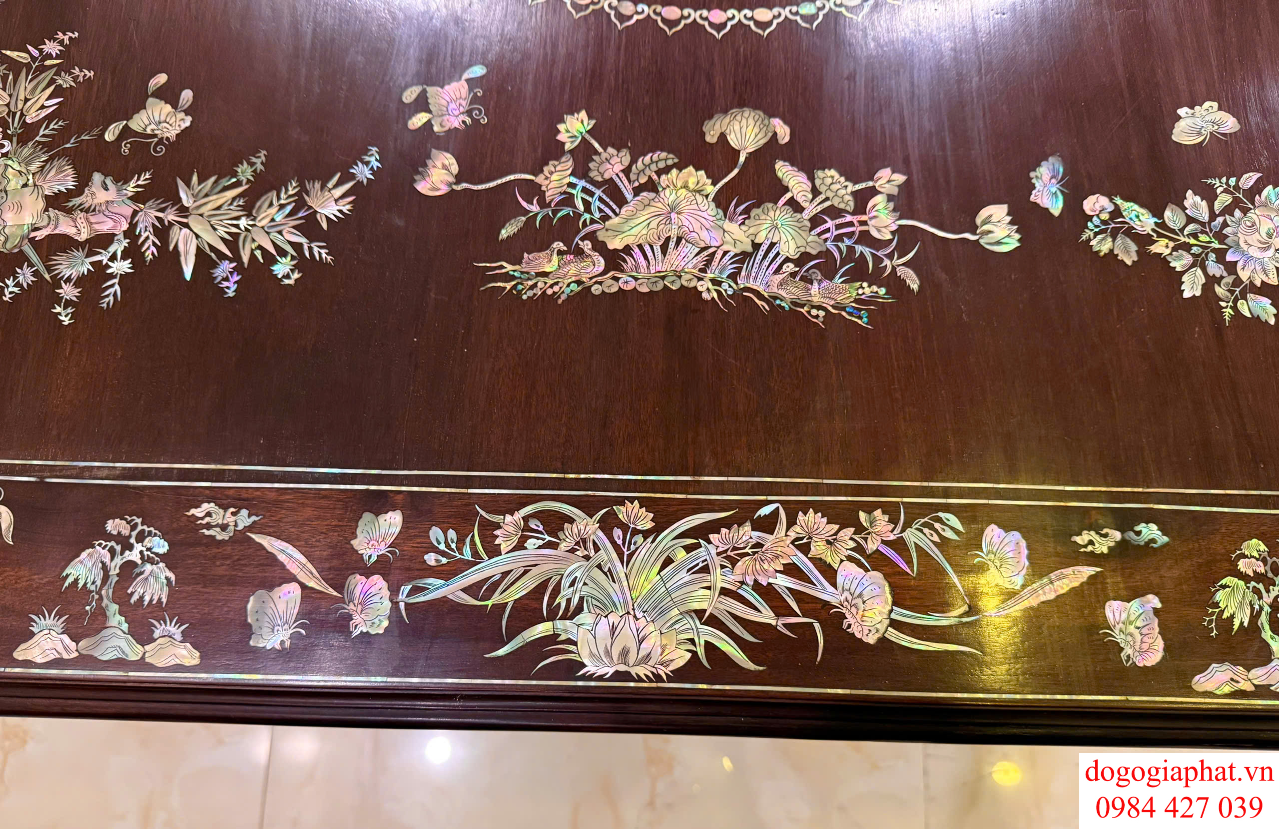 bộ ghế rẻ quạt cẩn ốc xà cừ