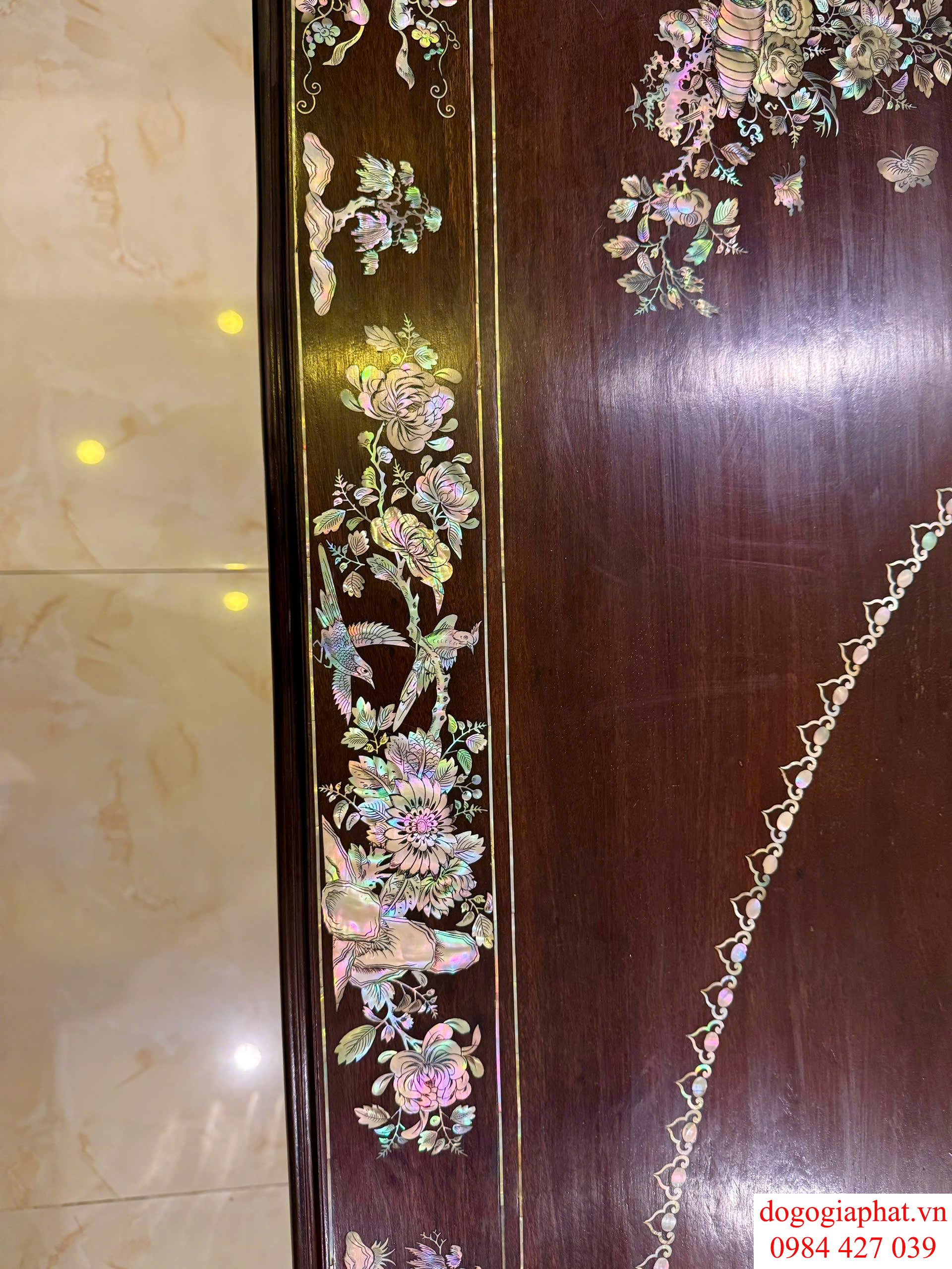 bộ ghế rẻ quạt cẩn ốc xà cừ