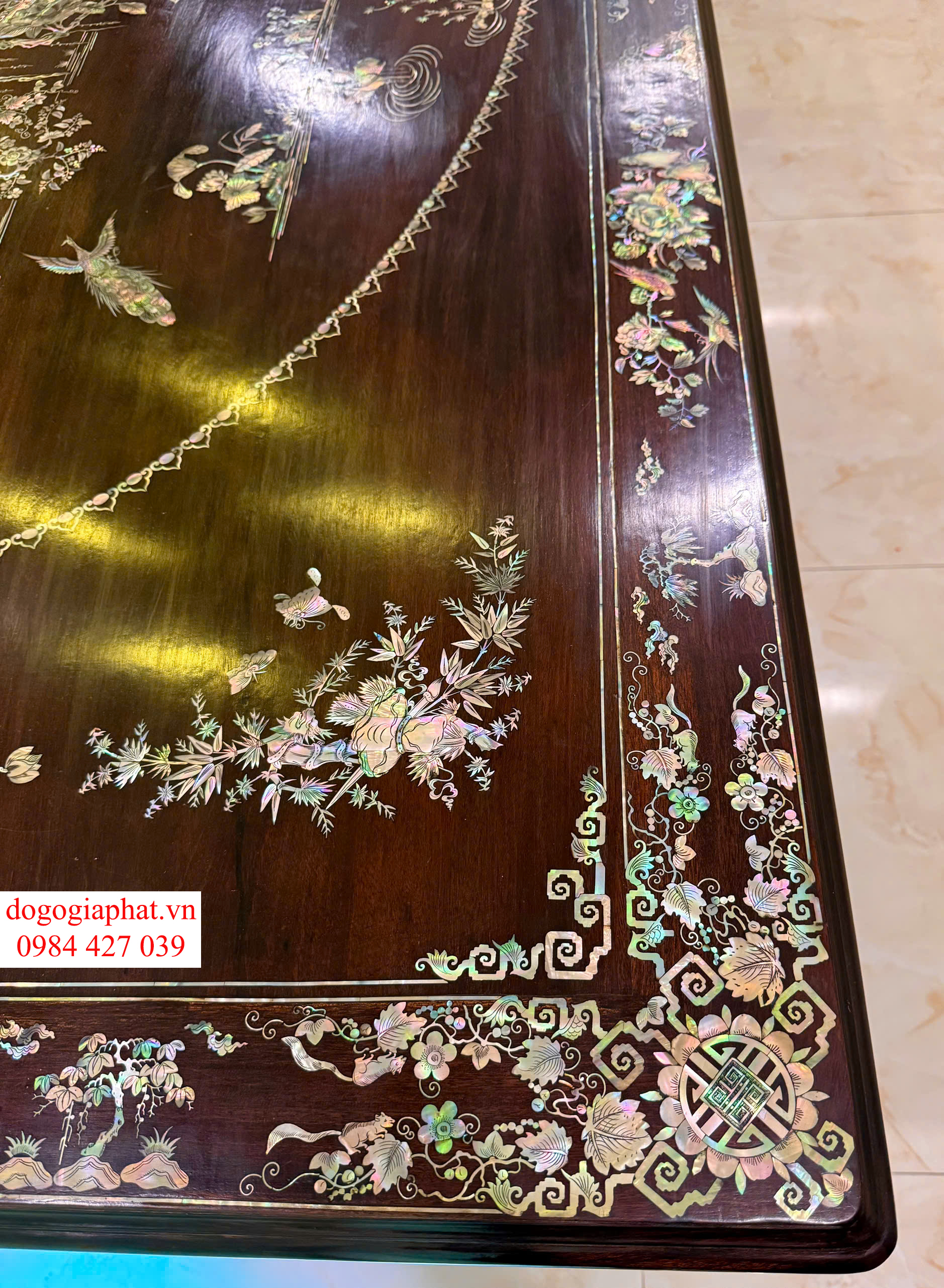 bộ ghế rẻ quạt cẩn ốc xà cừ