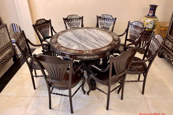 BỘ BÀN TRÒN GHẾ RẺ QUẠT CẨN ỐC XÀ CỪ